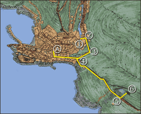 The path between Vernazza and the Hermitage over the Sea